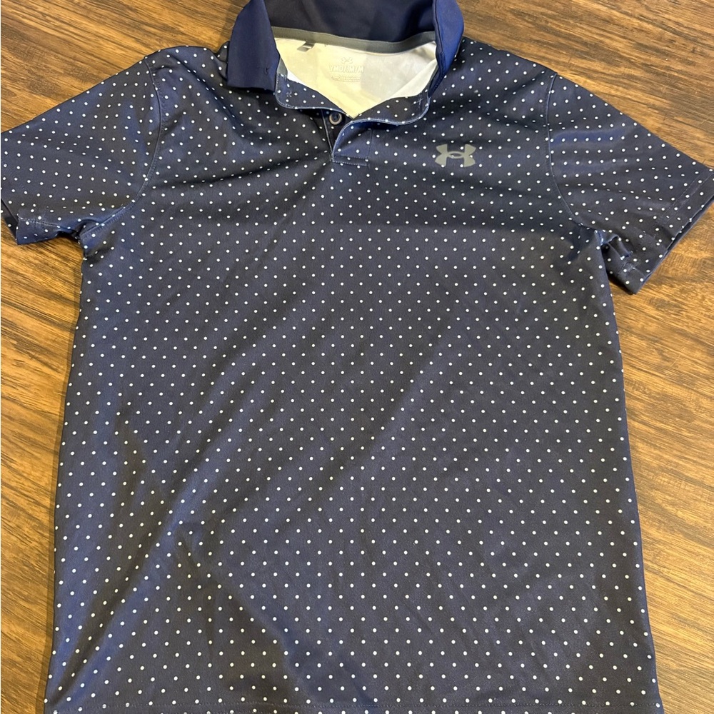 Under Armour Men's Blue Polka Dot Polo